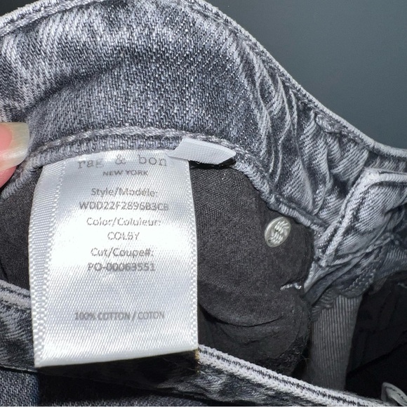 &New rag & bone jeans Colby Nina high-rise ankle cigarette grey only back tag on - Picture 14 of 15